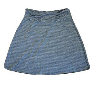 TRANQUILITY Gray Black‎ Striped A Line Stretchy Skirt Womens Size XL